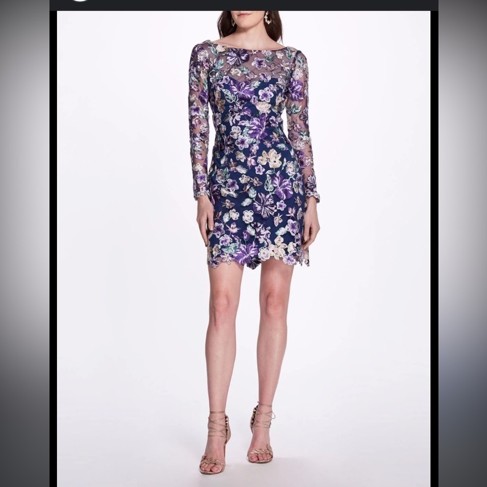 Marchesa Notte Floral Mini Dress  size 6